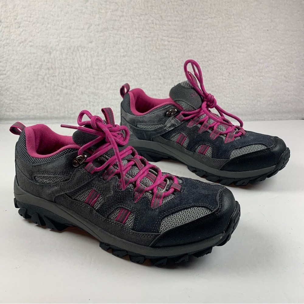 BEARPAW Ridgewood Low Size 10 Hiker Trail Shoe Neverwet Charcoal Pink 7502